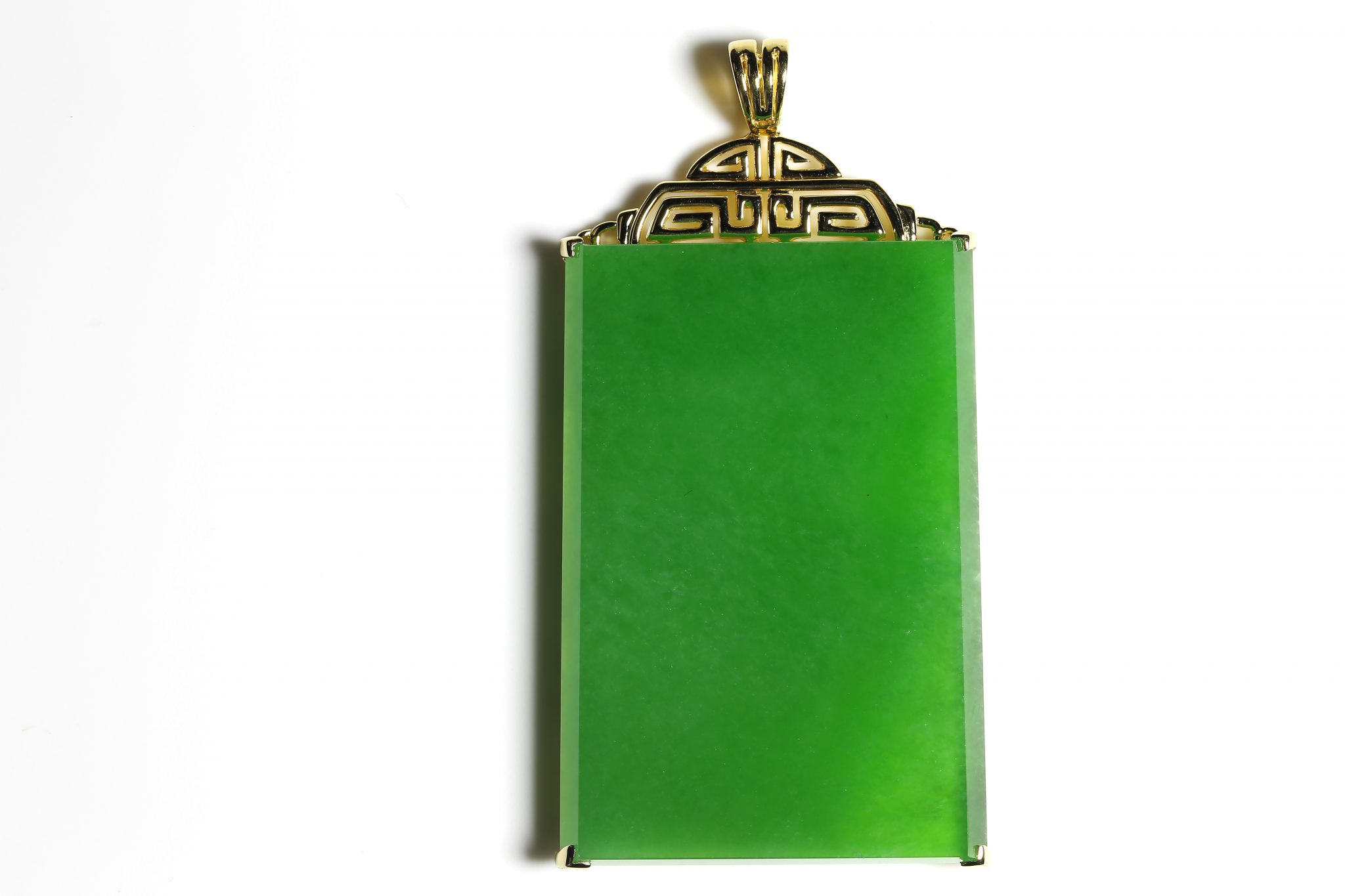 Faceted jadeite plaque and diamond pendant | | ILIA JEWELLERY